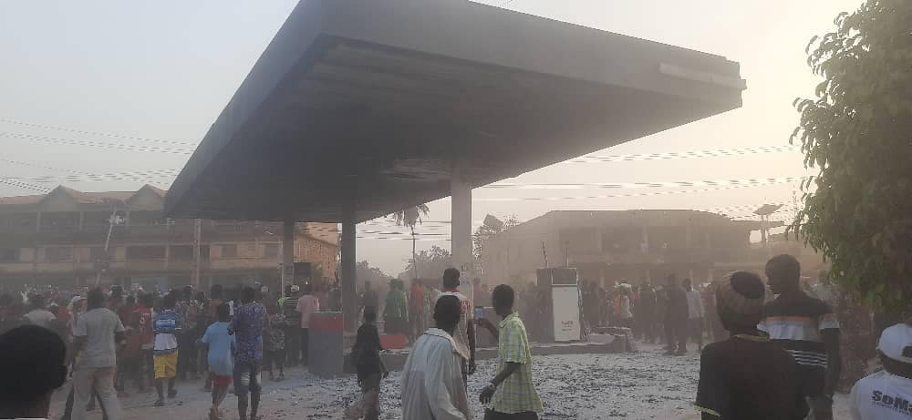 feu dans une station d'essence a kindia Guinee