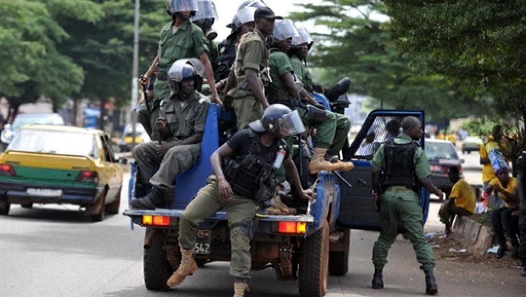 Une patrouille de police à Conakry (photo d'illustration). AFP Photo/ISSOUF SANOGO