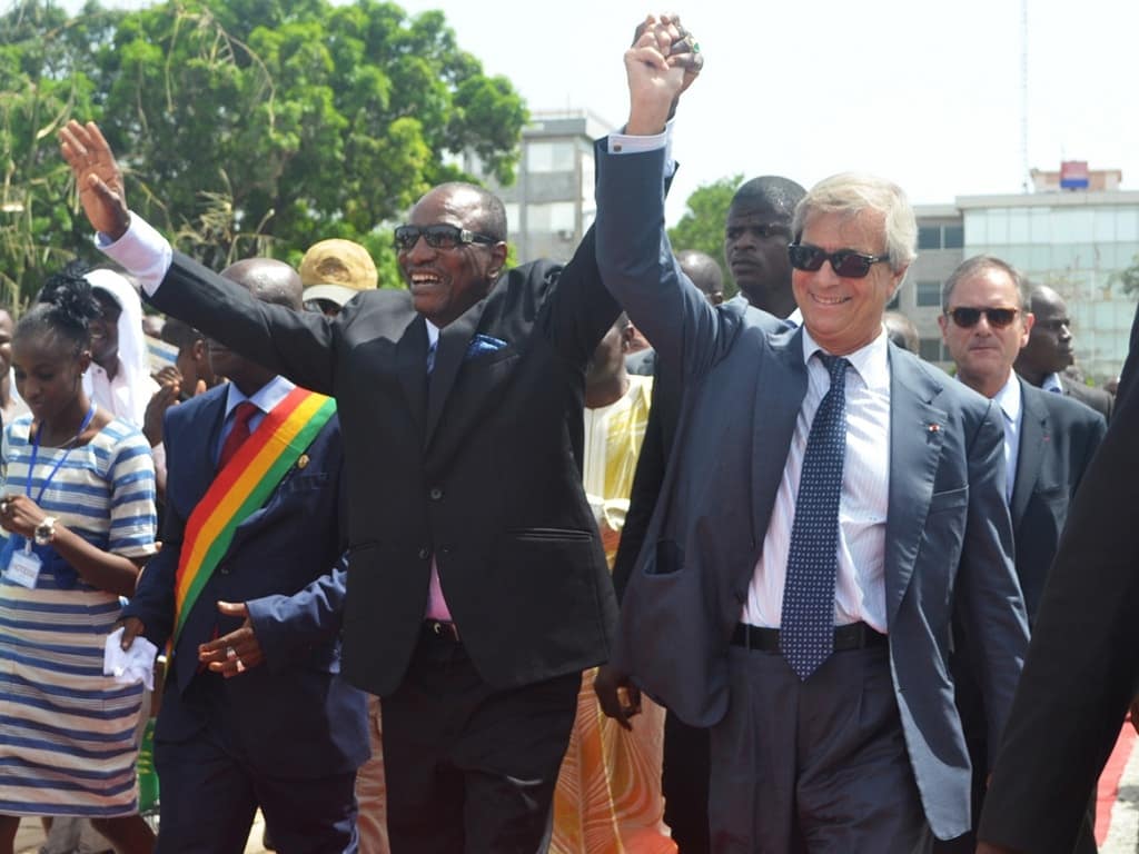 Alpha Condé et Vincent Bolloré