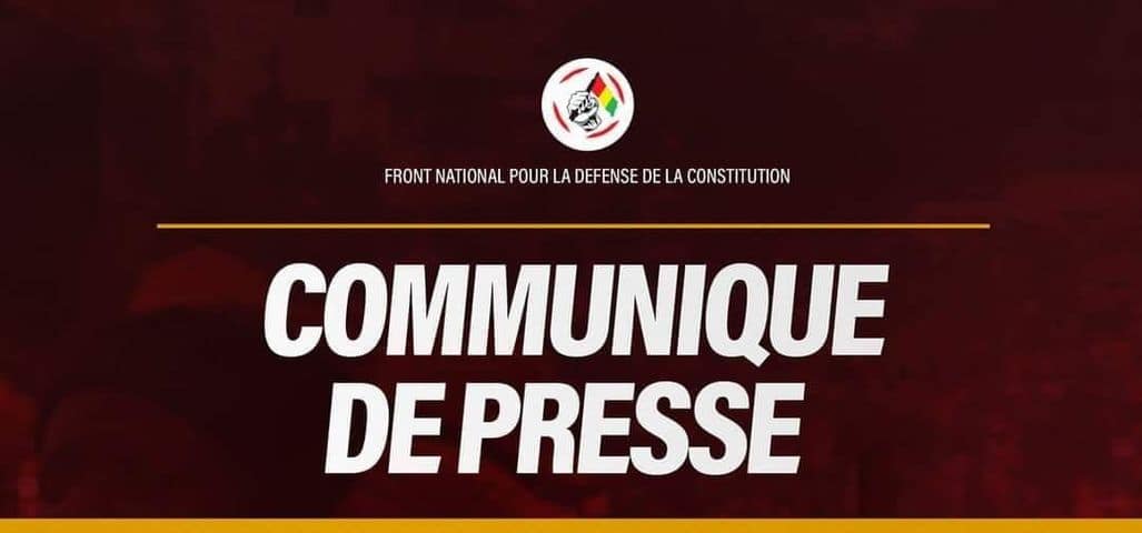 Communique de presse FNDC