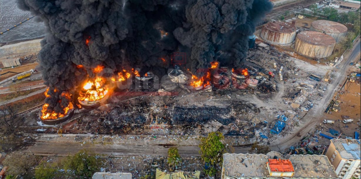 incendie depot carburant à kaloum
