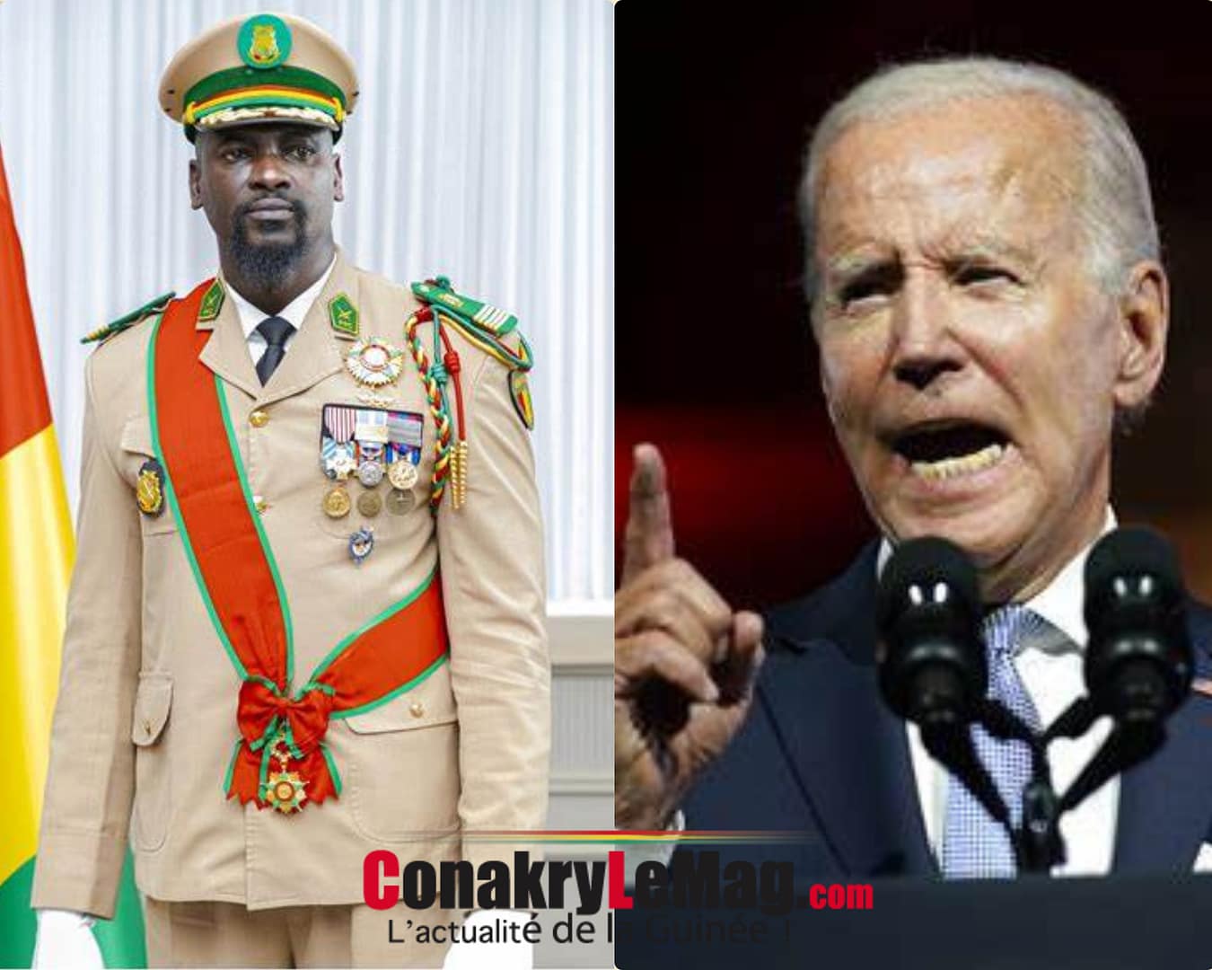 Joe Biden et Mamadi Doumbouya