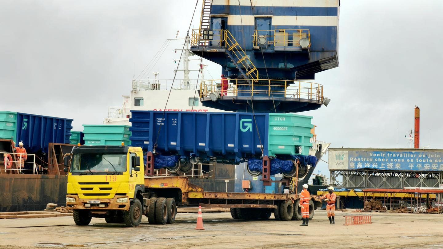 Les premiers wagons miniers de Simandou sont arrivés à Morébaya