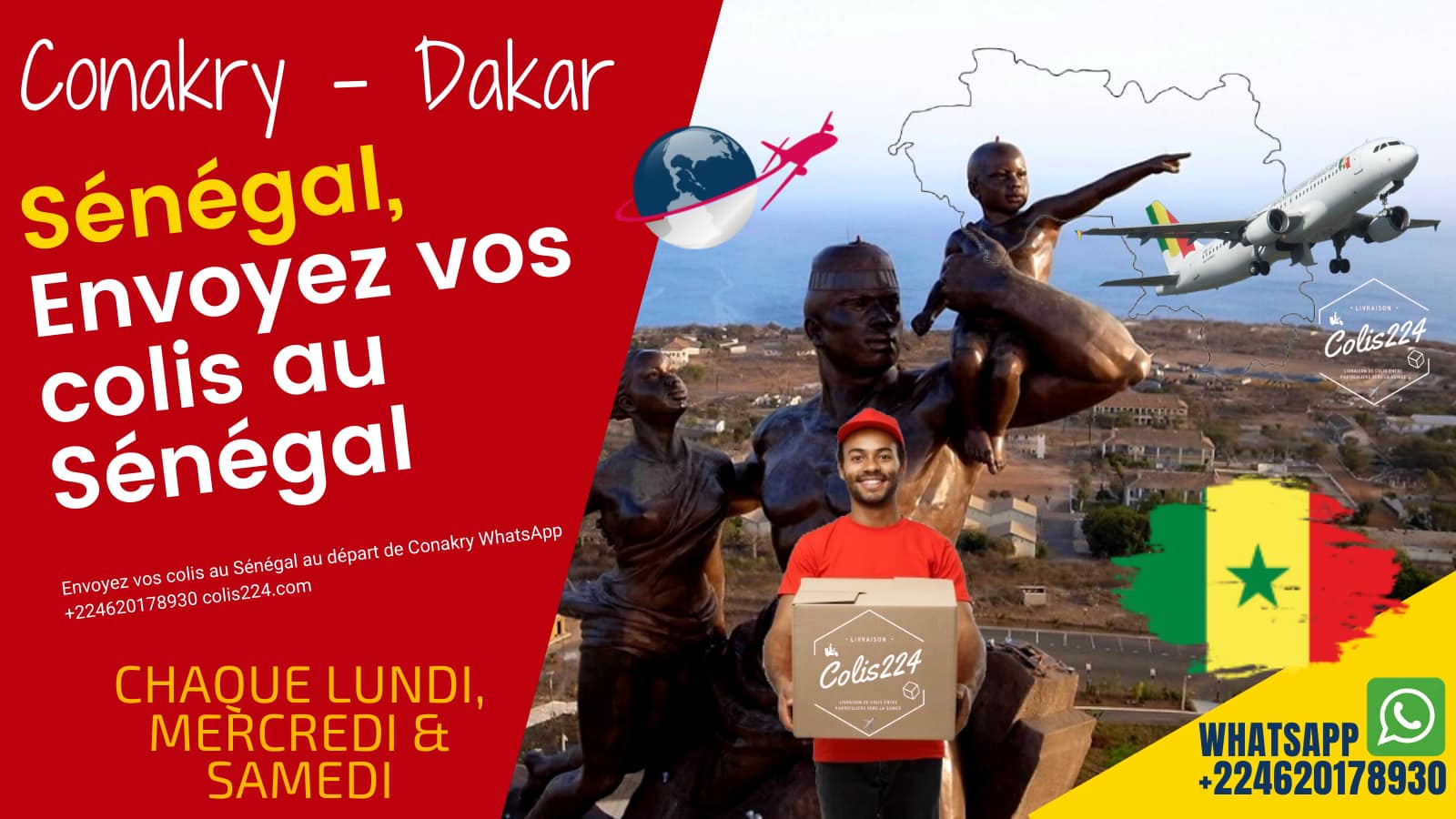 Envoyez vos colis au Sénégal depuis Conakry