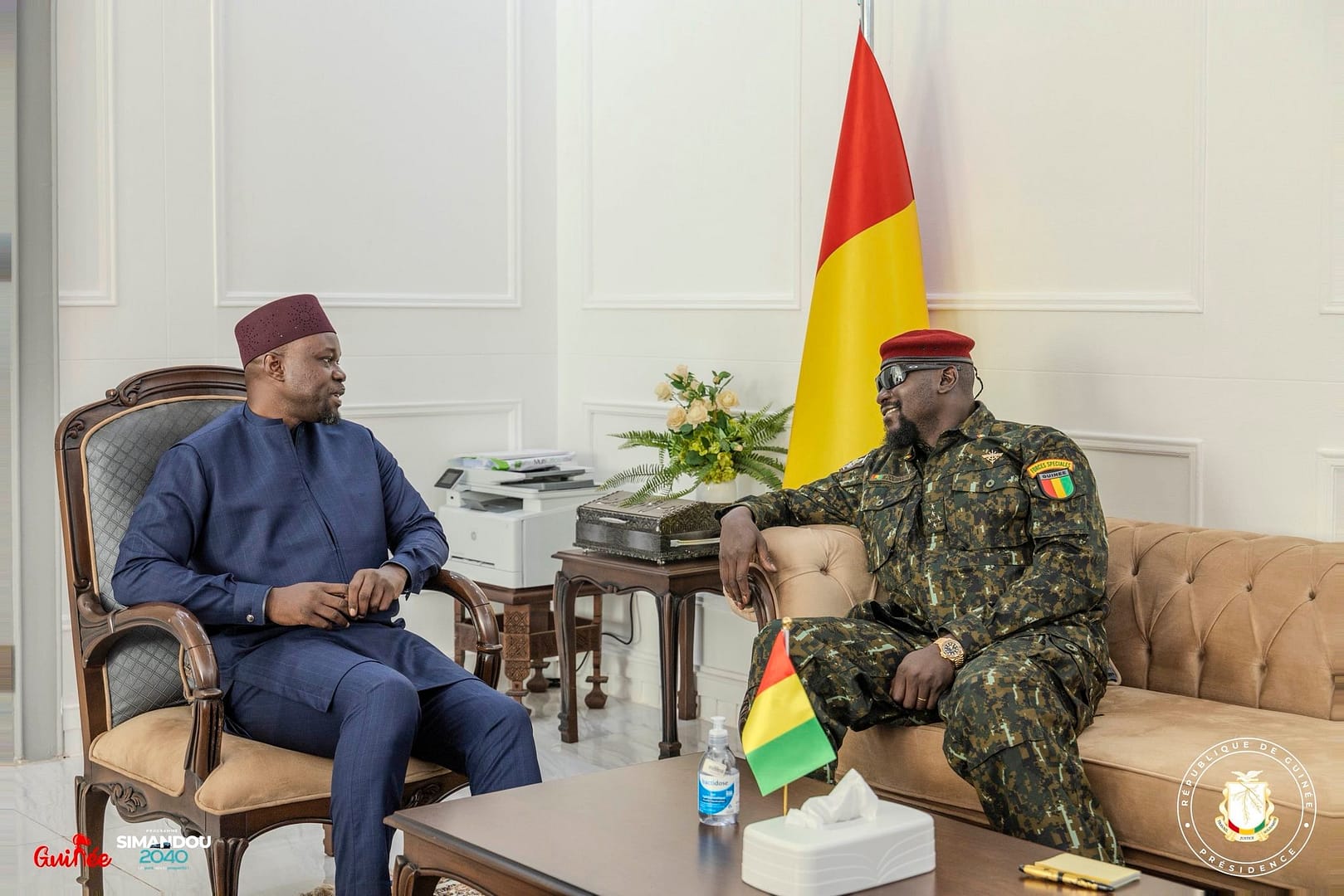 Ousmane Sonko et le General Mamadi Doumbouya