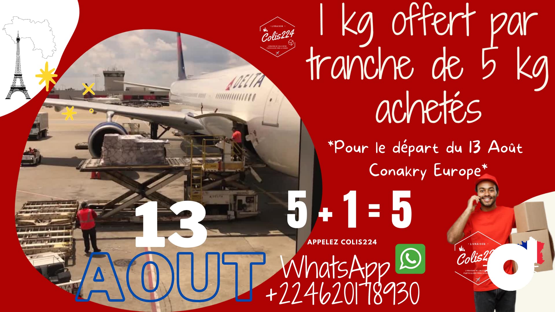 Envois de colis rapide Conakry Europe