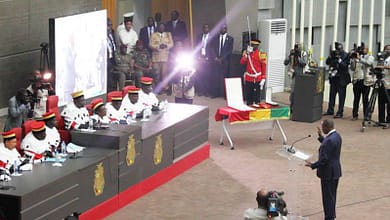 Wright Charles Alhussein ordonne des poursuites judiciaires contre l'ancien Président de la Cour Constitutionnelle, Mohamed Lamine Bangoura 3 Discours du Président Alpha condé