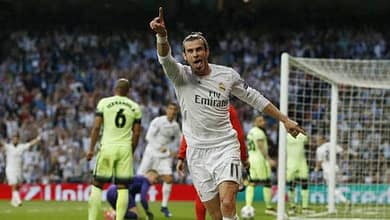 Le Real Madrid rejoint l'Atlético en finale de Ligue des champions, en éliminant Manchester City 4 Gareth Bale jubile après la qualification du Real Madrid pour la finale. (Reuters)