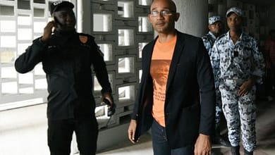 Côte d'Ivoire: Michel Gbagbo inculpé pour "divulgation de fausses nouvelles" 3 Michel Gbagbo, le fils de l'ancien président ivoirien Laurent Gbagbo, au palais de justice d'Abidjan le 26 décembre 2014 | AFP/Archives | SIA KAMBOU