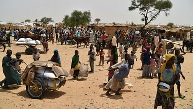 NIGER: ATTAQUE D'UN SITE DE PERSONNES DÉPLACÉES PAR BOKO HARAM 1 Le camp près de Diffa qui accueille des réfugiés et des déplacés internes fuyant le groupe jihadiste nigérian Boko Haram dans le sud-est du Niger , le 16 juin 2016 | AFP | ISSOUF SANOGO