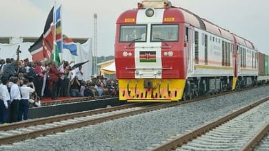 LE KENYA LANCE SON TRAIN NAIROBI-MOMBASA 6 nauguration de la ligne ferroviaire reliant la capitale du Kenya, Nairobi, à Mombasa, le 30 mai 2017 à Mombasa | AFP | TONY KARUMBA