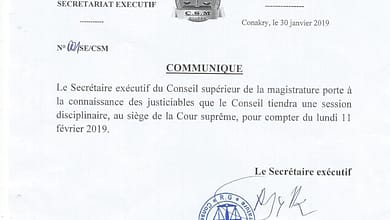 Communiqué du Conseil Supérieur de la Magistrature 4 Communiqué du Conseil Supérieur de la Magistrature