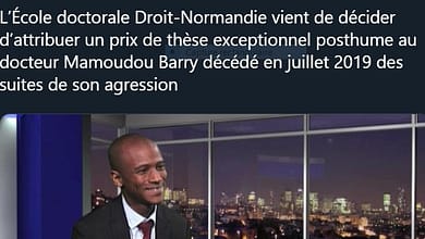 Hommage à Docteur MamoudouBarry 3 un prix de thèse exceptionnel posthume au docteur Mamoudou Barry