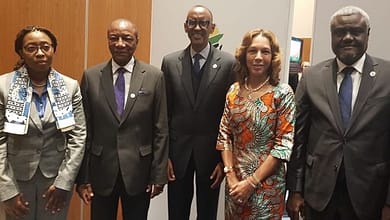 Le professeur Alpha Condé, a animé un panel sur la suppression des obstacles au commerce et à l'Investissement en Afrique, aux côtés de Paul Kagame 5 13779F4A 54FF 45FB 8D22 2229328967CB