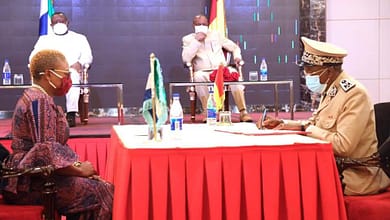 Guinée -Sierra-Leone ce 16 février 2021 à Conakry, à l’occasion de la visite d’Etat de Mada Bio , signature de plusieurs accords 1 FB IMG 1613482235047