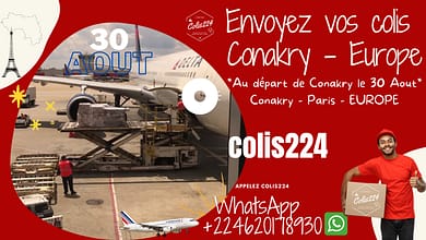 5+1 = 5. 1 kg offert par tranche de 5 kg achetés. Sur le prochain départ 30 Août Conakry - Europe. 7 PROMO CONAKRY EUROPE 30