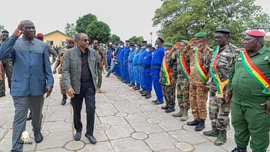 N’Zerekore, le 23 mai 2022 - Le Premier ministre était à la place d'armes du camp de la 4ème région militaire. 9 FB IMG 1653375794493