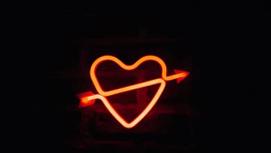 La Théorie du Hérisson : L’Art Subtil de la Juste Distance 2 A glowing neon heart with an arrow on a dark background, perfect for romantic themes.