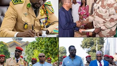 Doumouya avec les différents premiers Ministres de la Transition CNRD