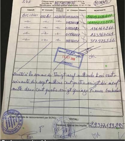 bordereau remise chèques