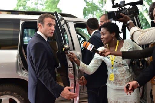 Le président français Emmanuel Macron quitte un sommet du G5 Sahel, à Bamako, le 2 juillet 2017 | POOL/AFP/Archives | CHRISTOPHE ARCHAMBAULT