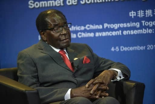 Le président du Zimbabwe, Robert Mugabe, lors d'un forum sur la coopération entre la Chine et l'Afrique, le 5 décembre 2015 à Johannesburg, en Afrique du Sud | AFP/Archives | MUJAHID SAFODIEN