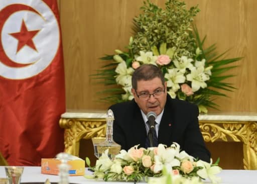 Le Premier ministre tunisien Habib Essid lors d'une réunion extraordinaire du gouvernement, le 23 janvier 2016 à Tunis | AFP | FETHI BELAID