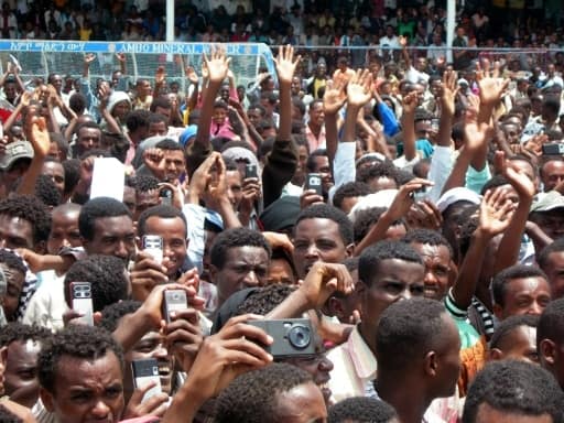 Des manifestants Oromos à Ambo le 15 mai 2010 | AFP/Archives | EMMANUEL GOUJON