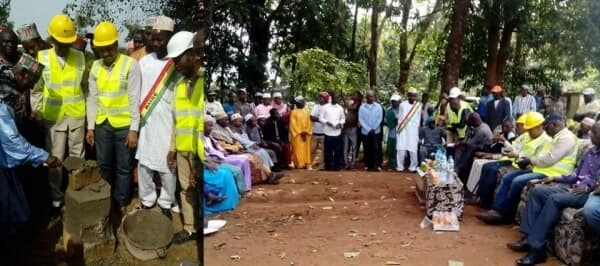 LE DIRECTEUR NATIONAL DES ROUTES PRÉFECTORALES ET COMMUNAUTAIRES A PROCÉDÉ À LA POSE DE LA PREMIÈRE PIERRE DES TRAVAUX D'ENTRETIEN MÉCANISÉ ET CONSTRUCTION D'OUVRAGES SUR LA ROUTE PRÉFECTORALE PITA-MELIKANSA - BANGA (26 KM)
