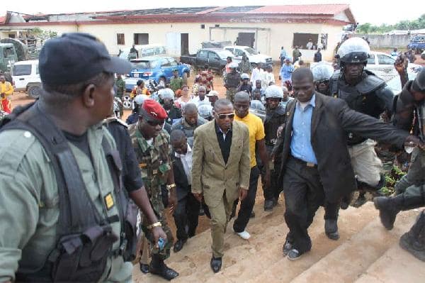 Moussa Dadis Camara à N'Zérékoré