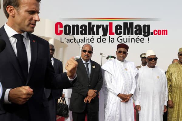 Emmanuel Macron et les chefs d'Etats de l'Union Africaine