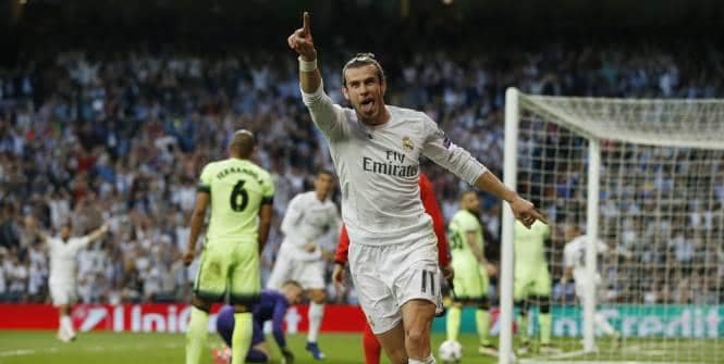 Gareth Bale jubile après la qualification du Real Madrid pour la finale. (Reuters)
