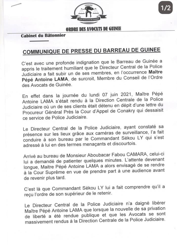 6 Le barreau de Guinee vs Fabou