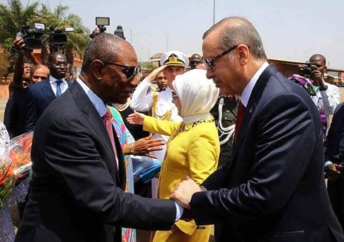 le Président turc, Recep Tayyip Erdogan et le chef de l'Etat guinéen Alpha Condé