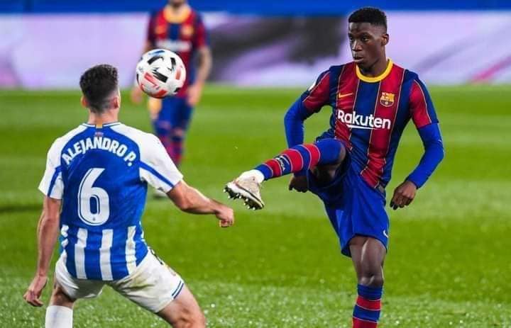 Espagne Le jeune Ilaix Moriba d'origine guinéenne, convoqué pour la deuxième fois consécutive en équipe première.