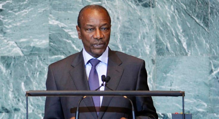 Guinea's President Alpha Conde addresses the 66th United Nations General Assembly at the U.N. headquarters, in New York