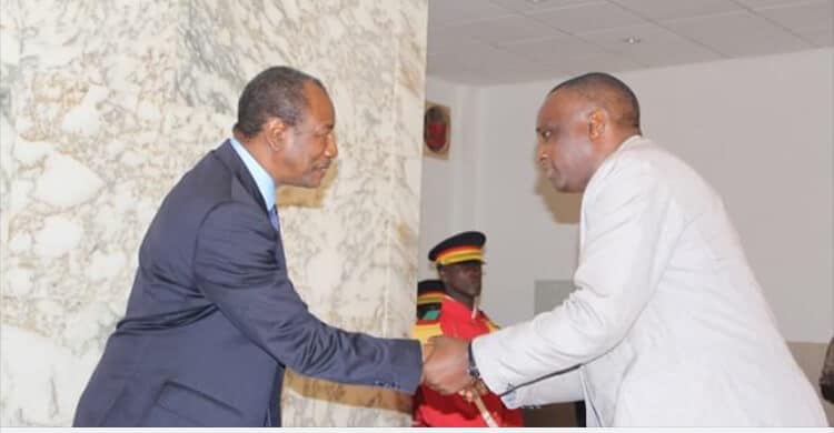 Alpha condé et Antonio Souaré