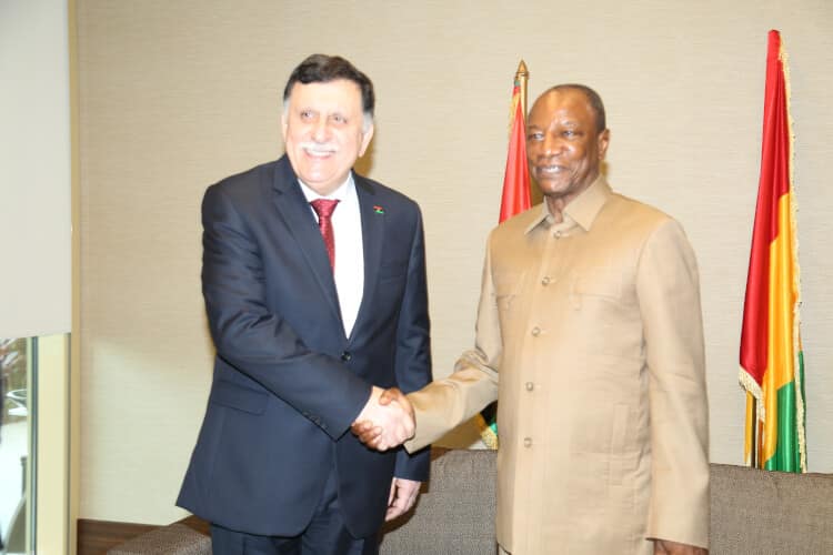   Le Président du Conseil libyen chez le Président Alpha Condé