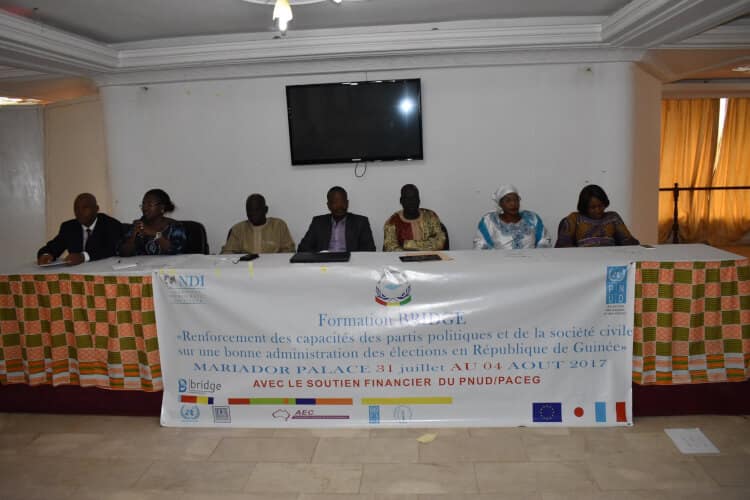 renforcement des capacités des partis politiques et des organisations de la société civile pour une bonne administration des élections en Guinée