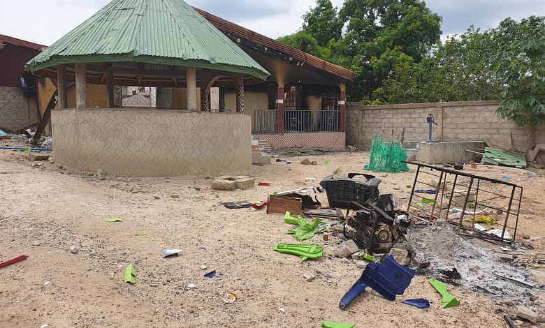 Maison de l'imam Mohamed N'Faly Camara incendiée