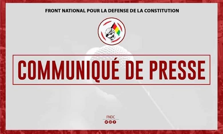 La Coordination nationale du FNDC a pris bonne note de la communication issue de la conférence des chefs d'Etat de la CEDEAO, tenue au Ghana le 25 mars 2022, sur la situation sociopolitique en Guinée. 1 FB IMG 1648573942196