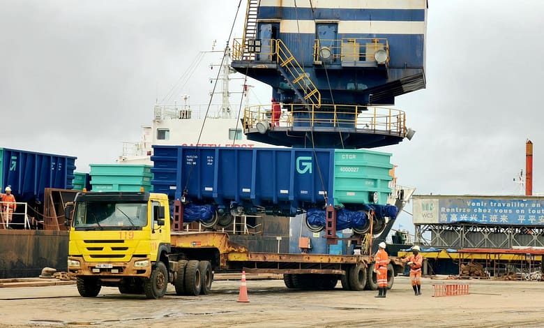 Les premiers wagons miniers de Simandou sont arrivés à Morébaya