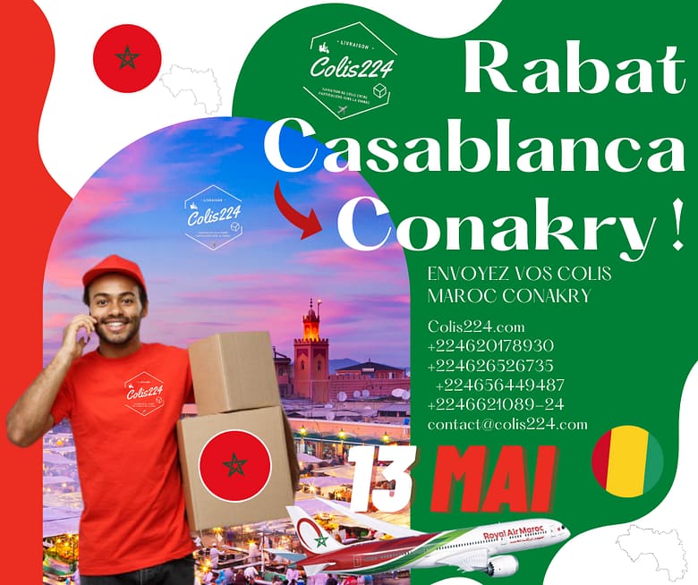 4 Livraison colis Rabat Casablanca Conakry colis224