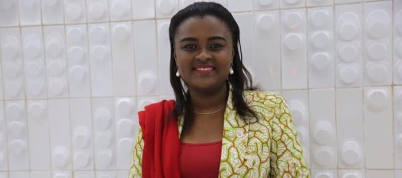 La Présidente de l'union panafricaine de la jeunesse Francine Muyumba