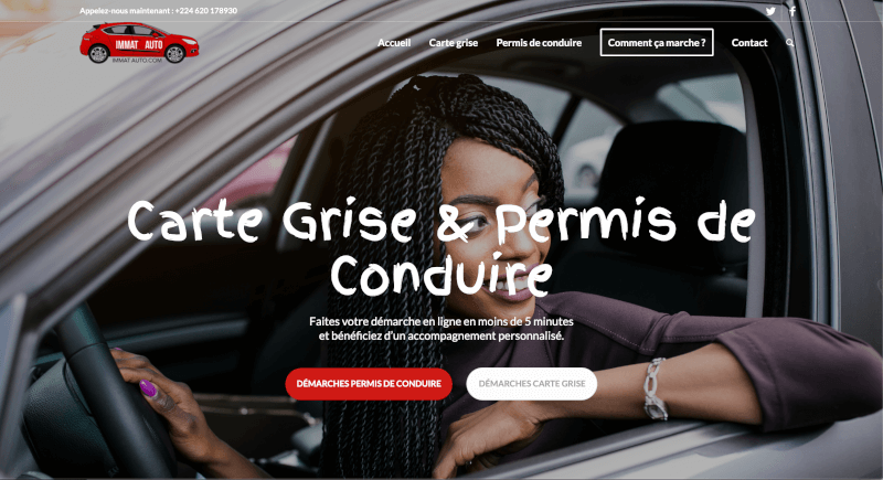 carte grise, permis de conduire en ligne en Guinée