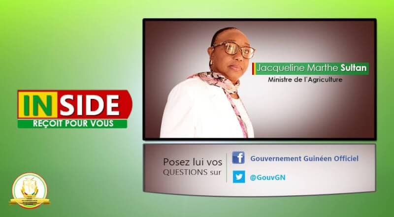 LA MINISTRE DE L'AGRICULTURE, JACQUELINE MARTHE SULTAN