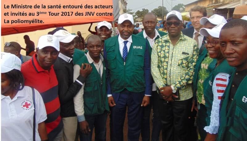 Lancement officiel du 3ème Tour 2017 des Journées Nationales de Vaccination contre la poliomyélite en Guinée.