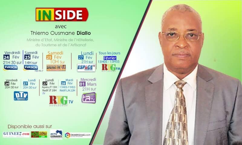 THIERNO OUSMANE DIALLO, Ministre d'Etat, Ministre de l'Hôtellerie, du Tourisme et de l’Artisanat