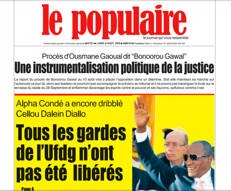 Le Populaire n°521 du 8 août 2016