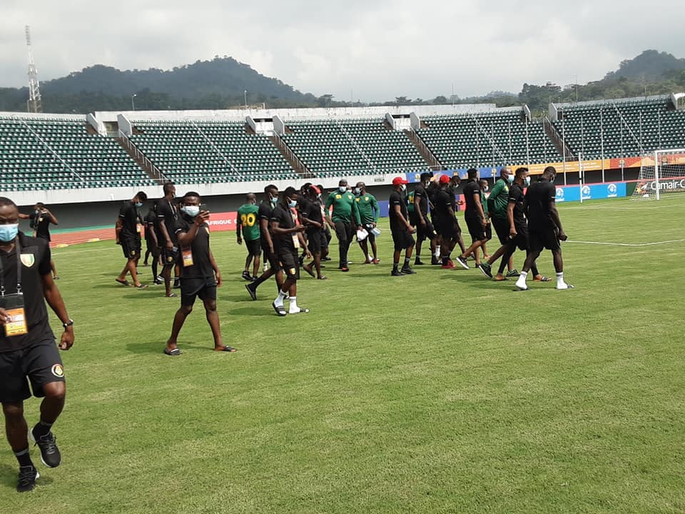 Les joueurs du Syli National Local ont fait la reconnaissance du Stade Omnisports de Limbé
